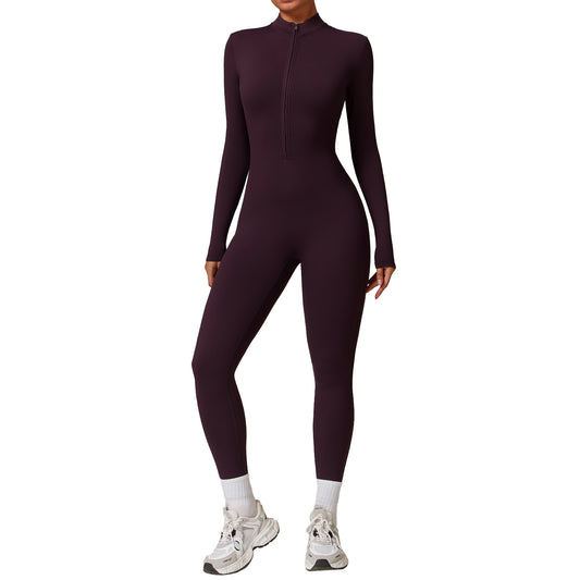 One-piece running fitness suit